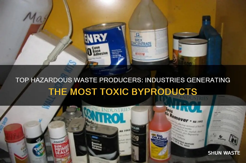 what industries produce the most haz waste