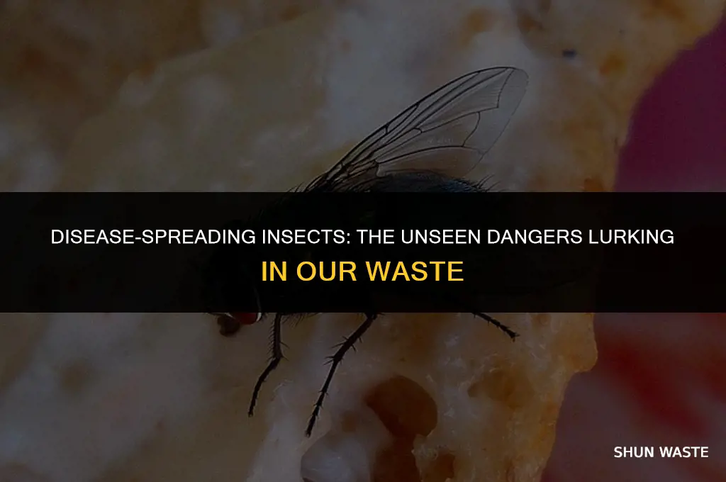 what insect feeds on human waste and food transmitting disease