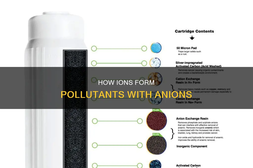 what ions bond with anions to make pollutants