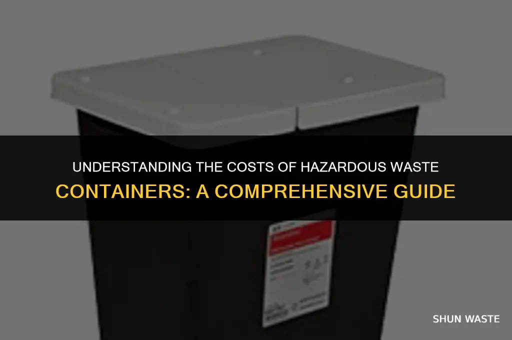 what is a hazardous waste container cost