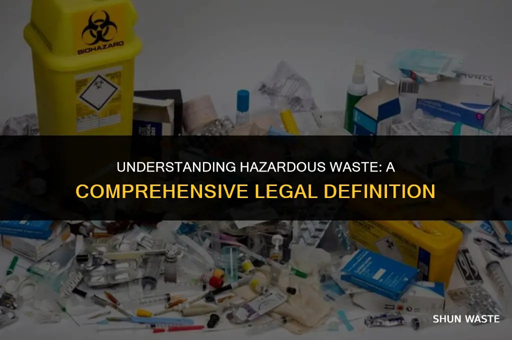 what is a legal definition of hazardous waste