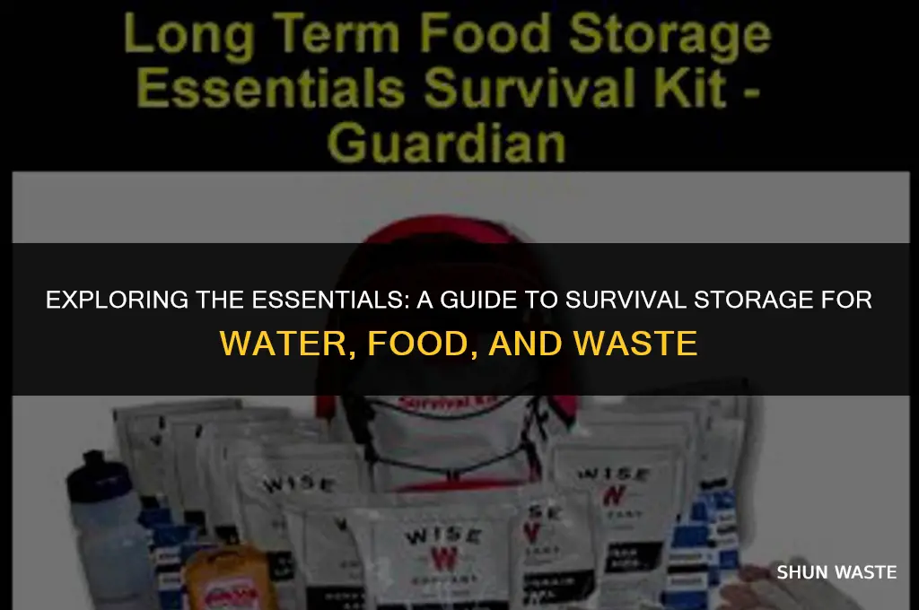 what is a storage area for water food and waste