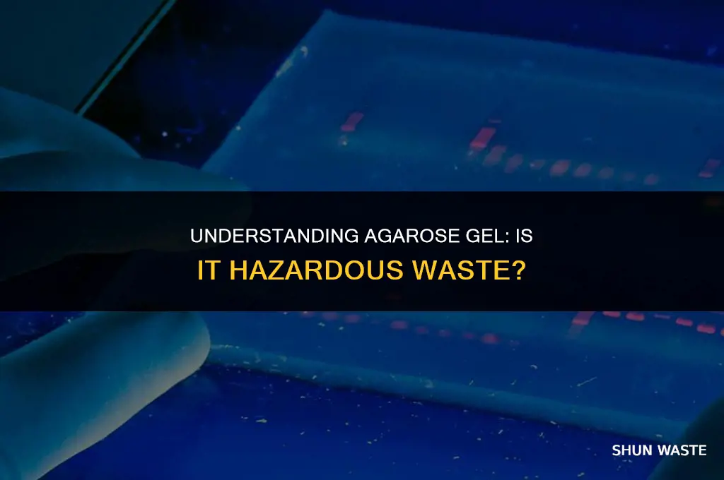 what is agragose gel is it hazardous waste