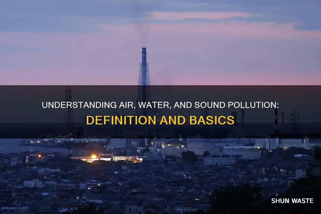 what is air water and sound pollution