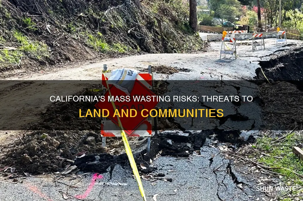what is california vunerable to in mass wasting