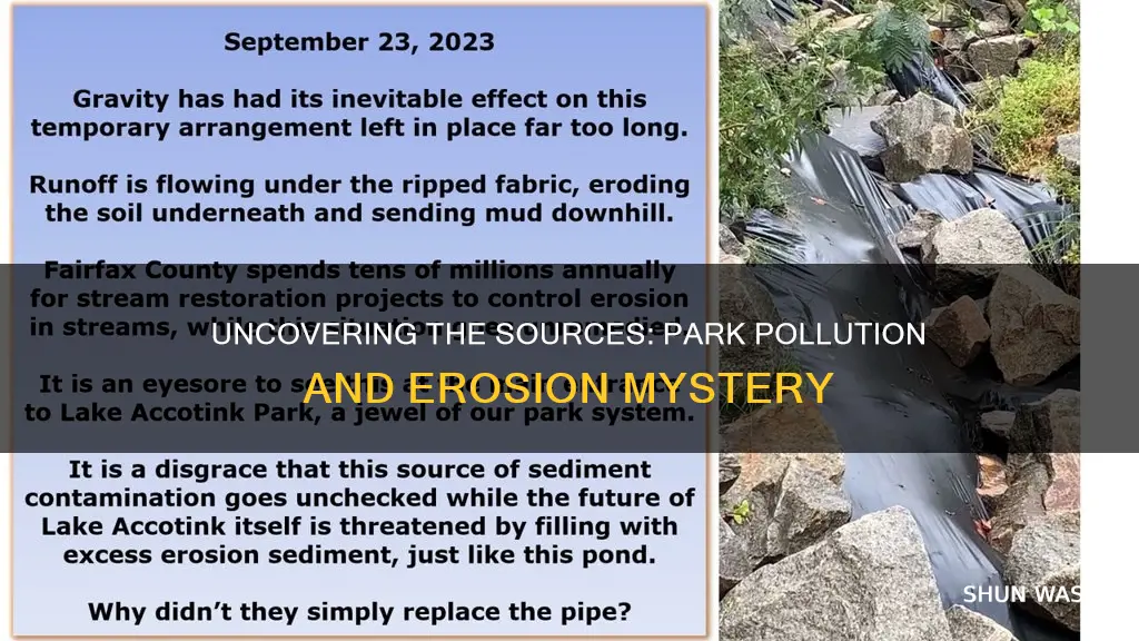 what is causing pollution and erosion in the park