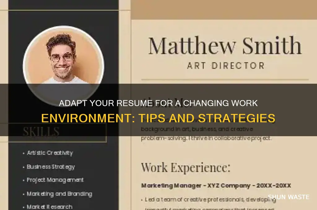 what is change work environment resume
