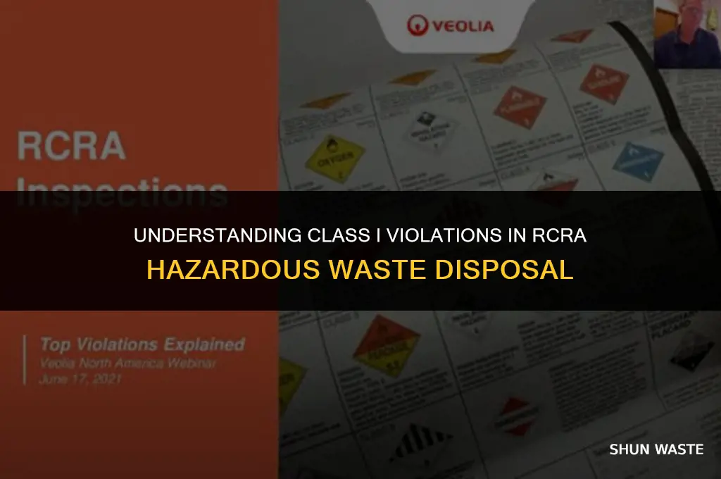 what is class i violations in rcra hazardous waste disposal