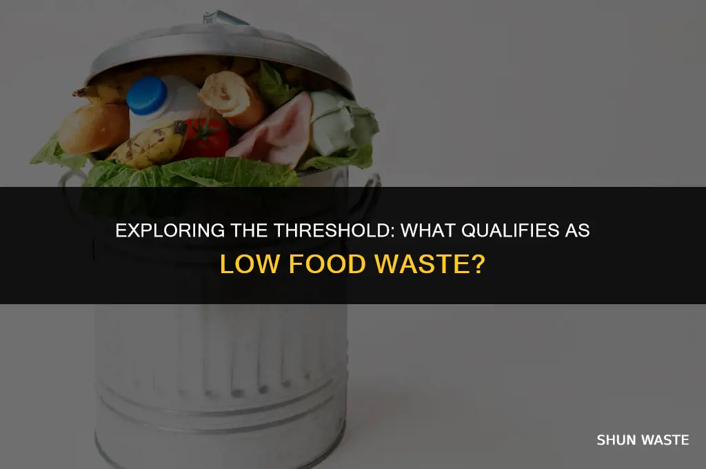 what is concidered as low food waste