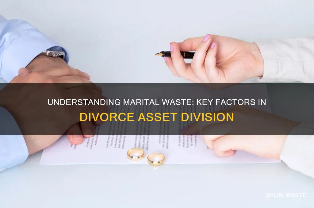 what is considered marital waste in a divorce