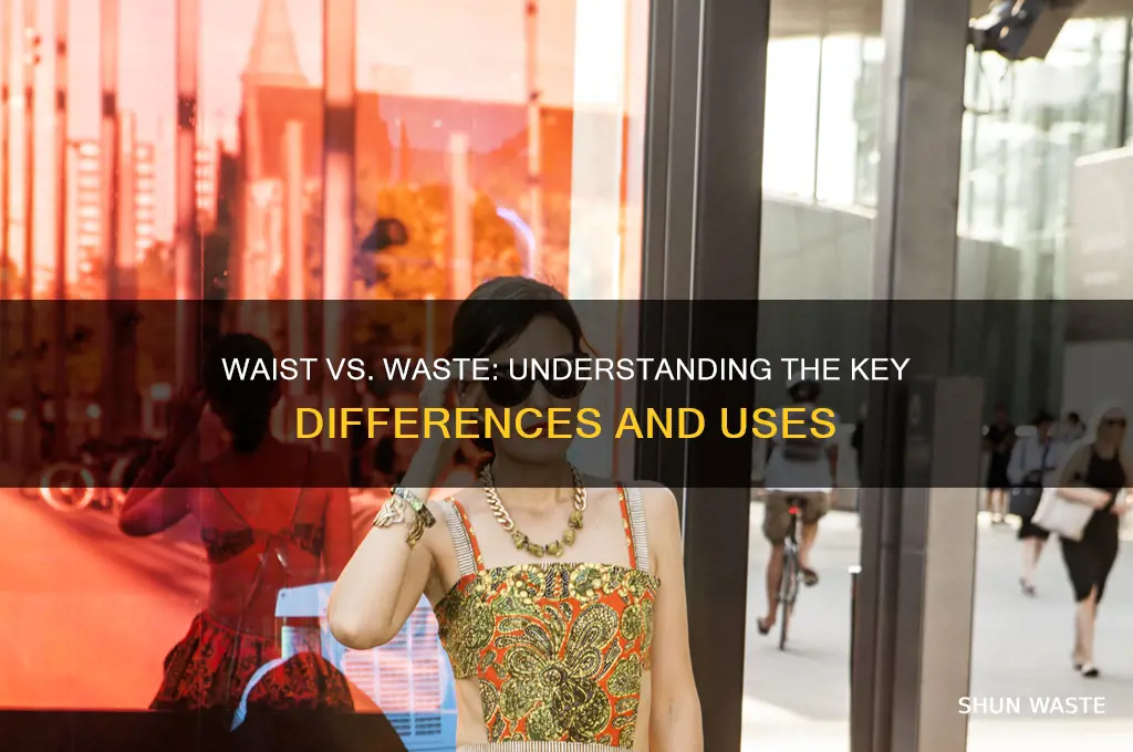 what is difference of waist and waste
