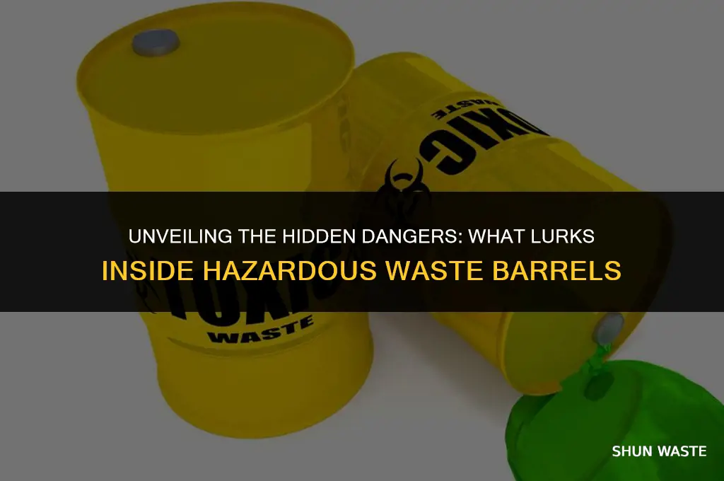 what is in hazardous waste barrels