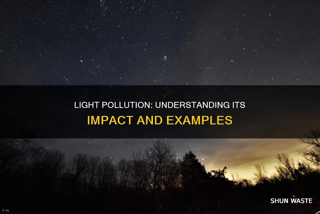what is light pollution examples