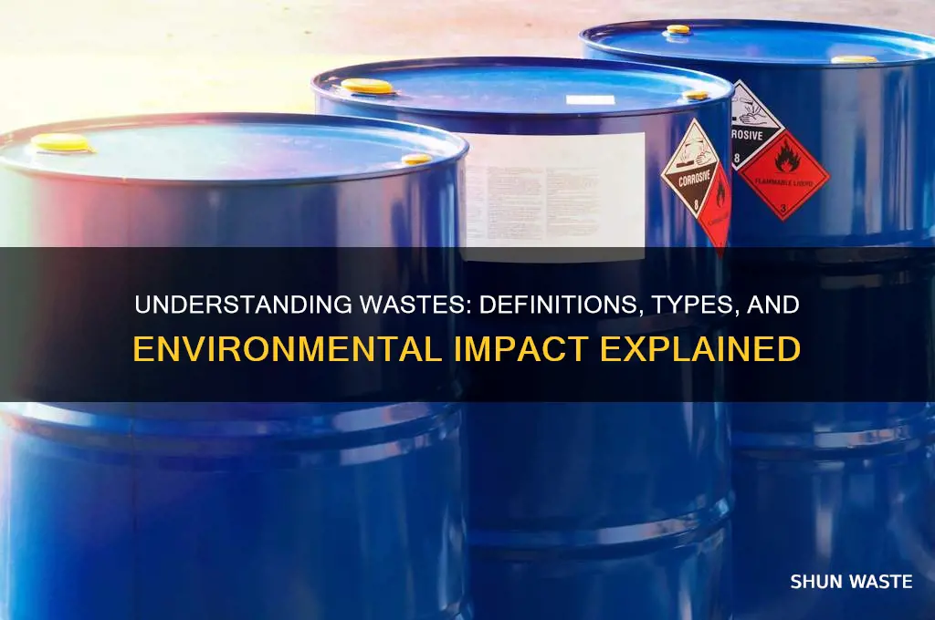 what is meant by the terms wastes