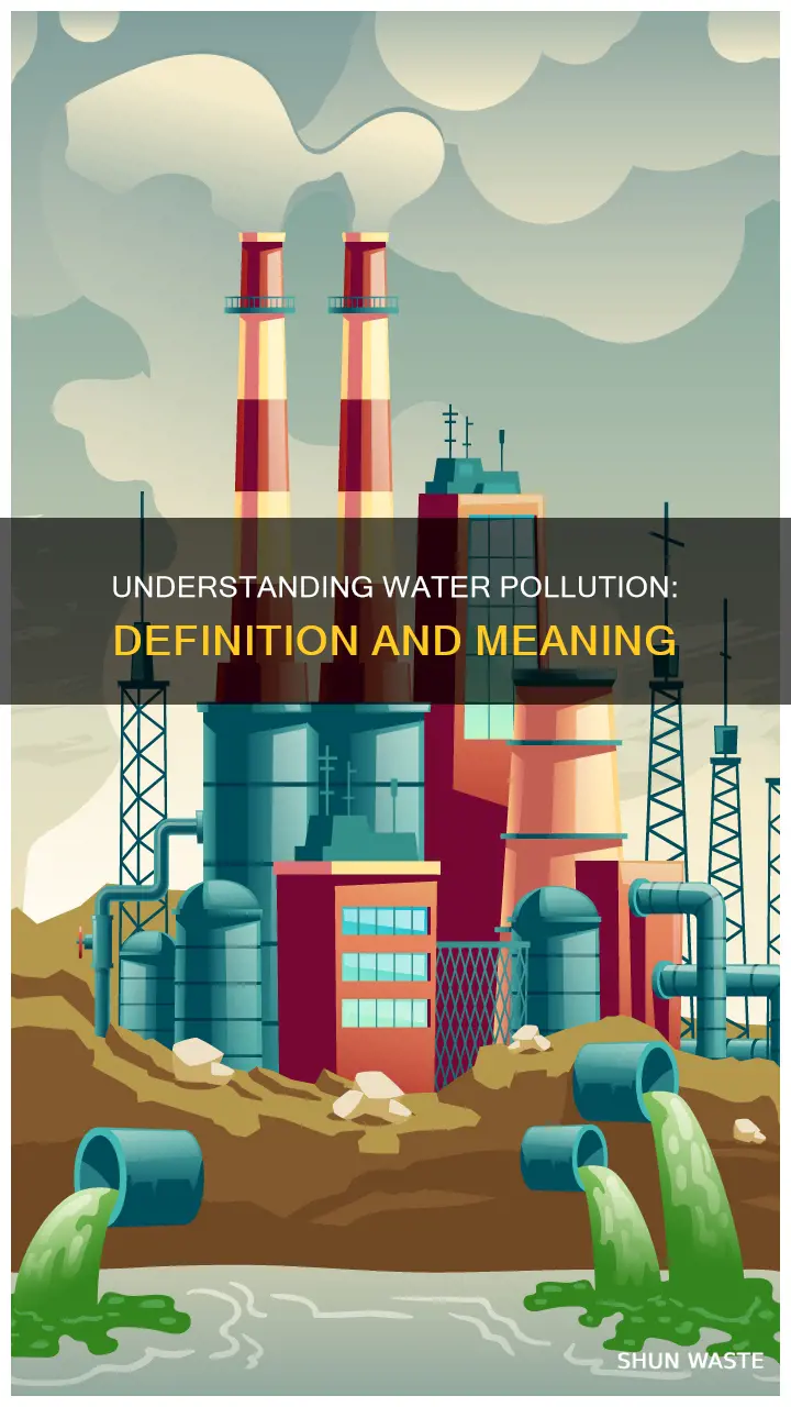 what is meant by water pollution definition