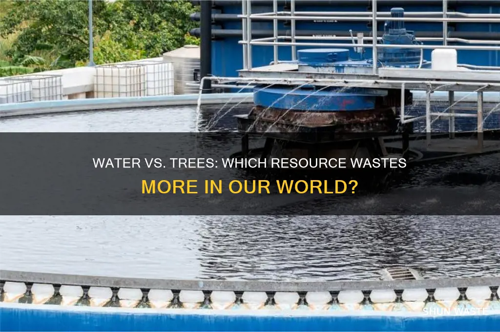 what is more wasteful water or trees