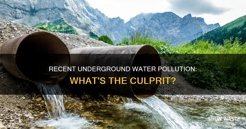 what is recent source of pollution of underground water