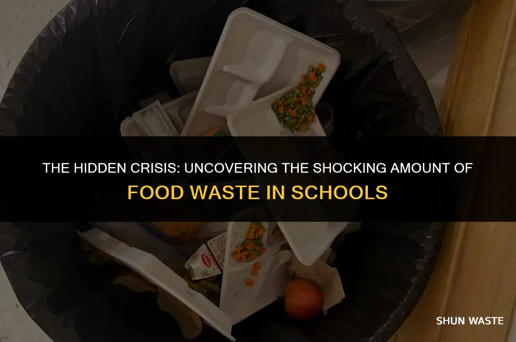 what is the amount of food that schools waste