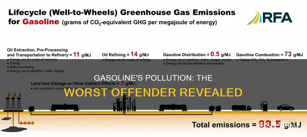 what is the biggest pollutant in gasoline