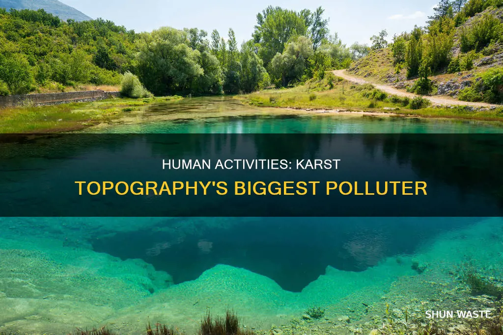 what is the biggest polluter of karst topography