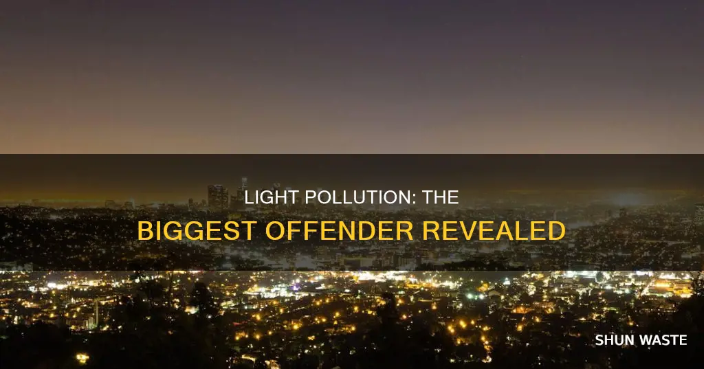 what is the biggest source of light pollution