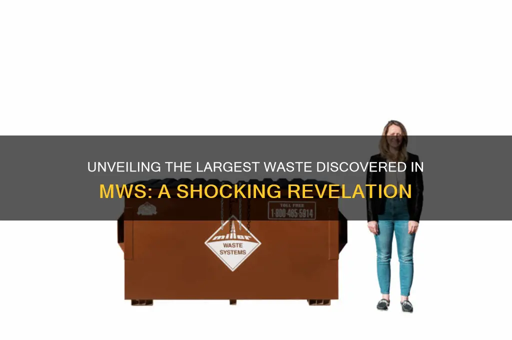 what is the biggest waste found in mws