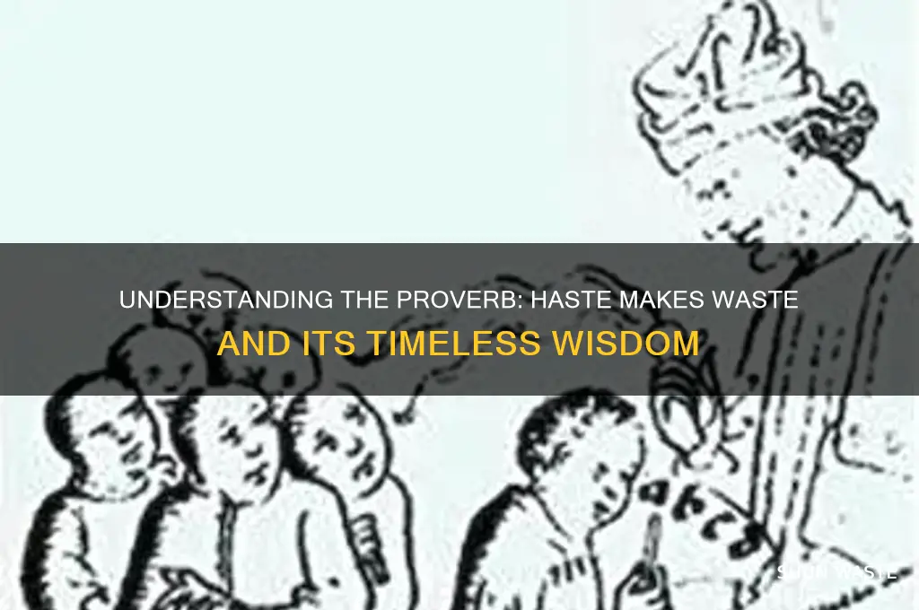 what is the definition for haste makes waste
