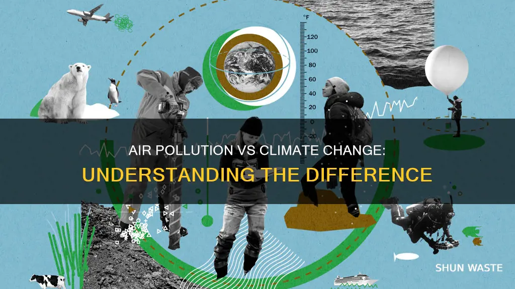 what is the difference between air pollution and climate change