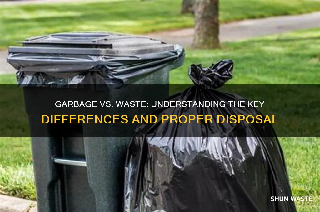 what is the difference between garbage and waste