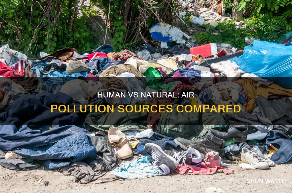 what is the difference between human and natural air pollution