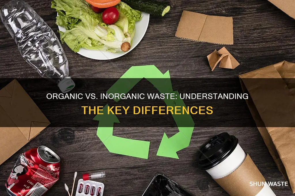 what is the difference between organic and inorganic waste