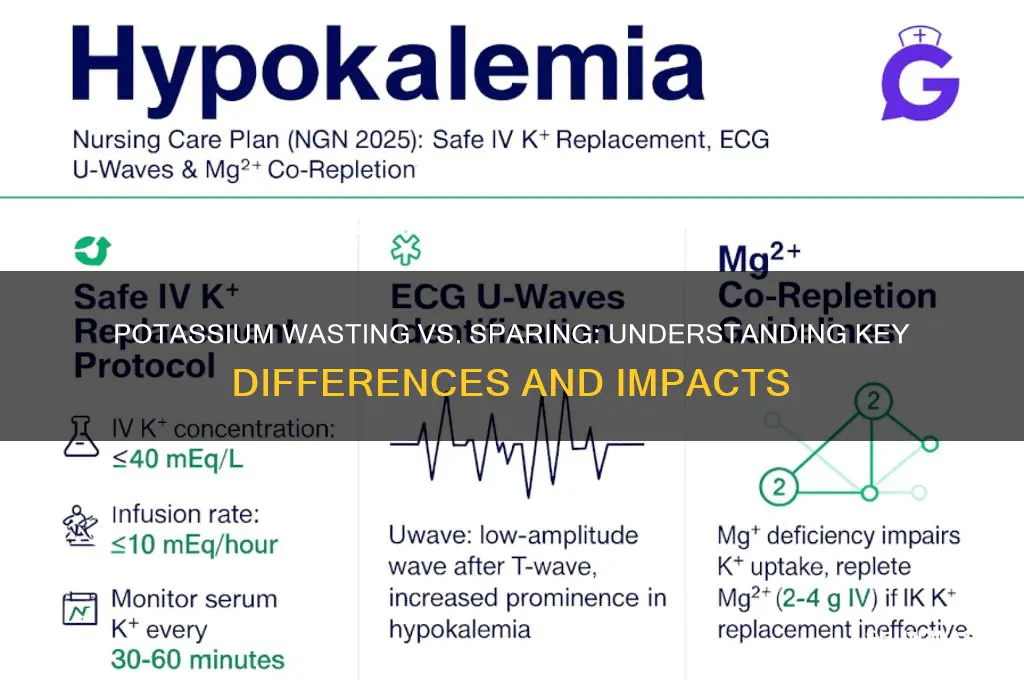 what is the difference between potassium wasting and potassium sparing
