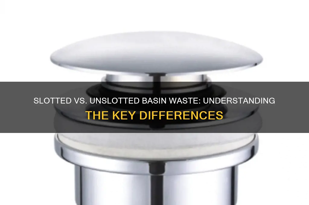 what is the difference between slotted and unslotted basin waste