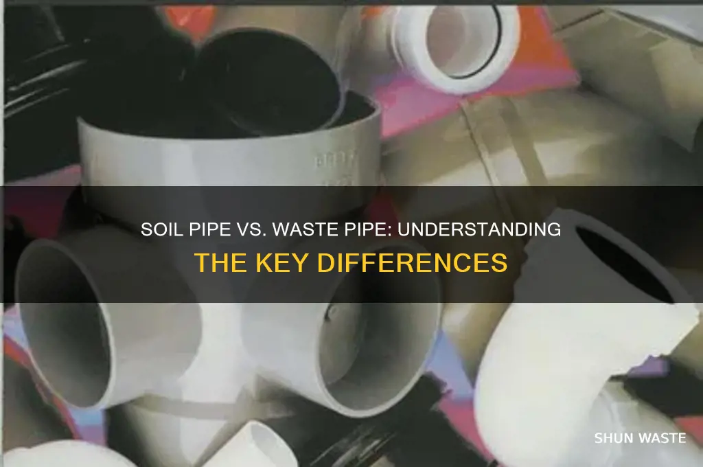 what is the difference between soil pipe and waste pipe