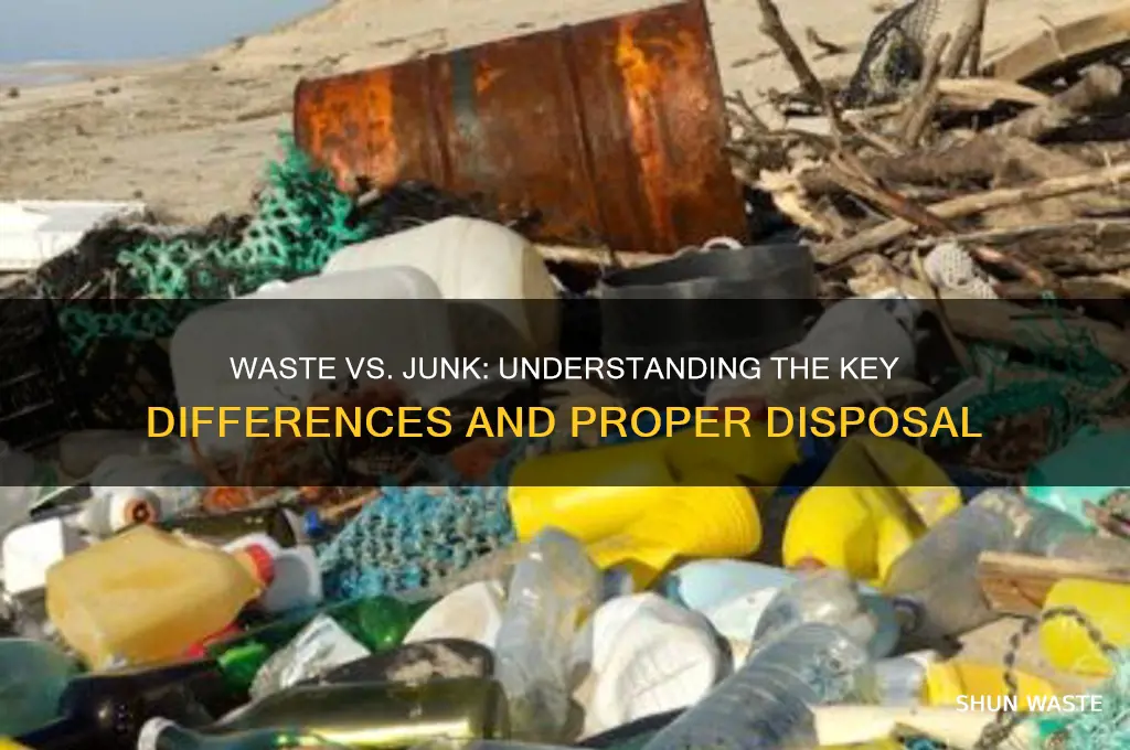 what is the difference between waste and junk