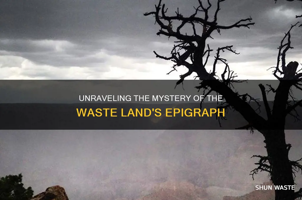 what is the epigraph to the waste land about