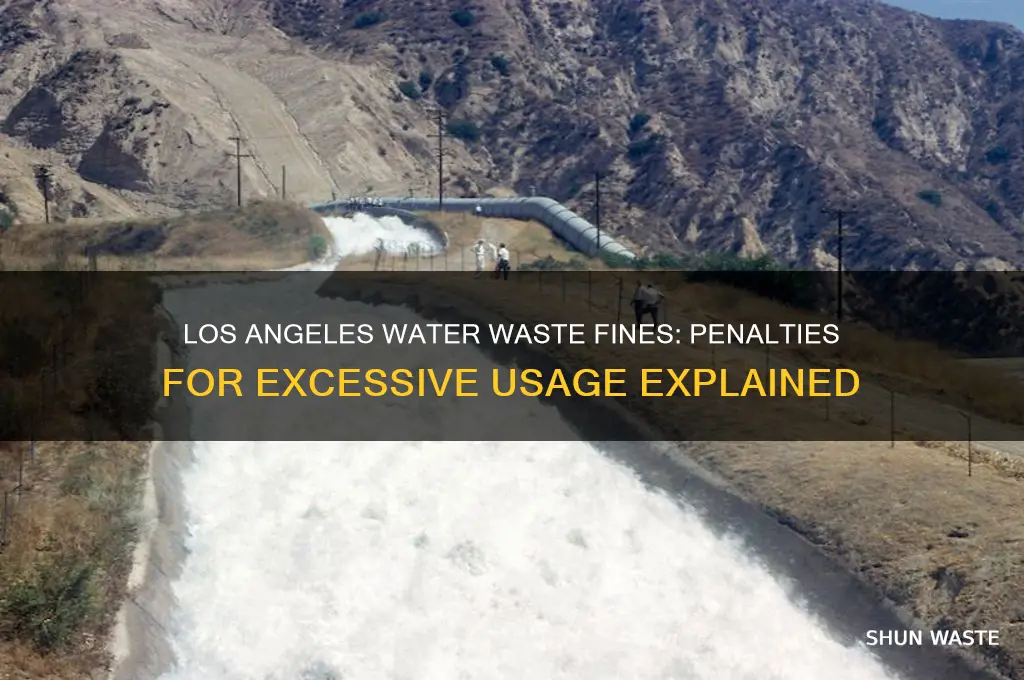 what is the fine for wasting water in los angeles