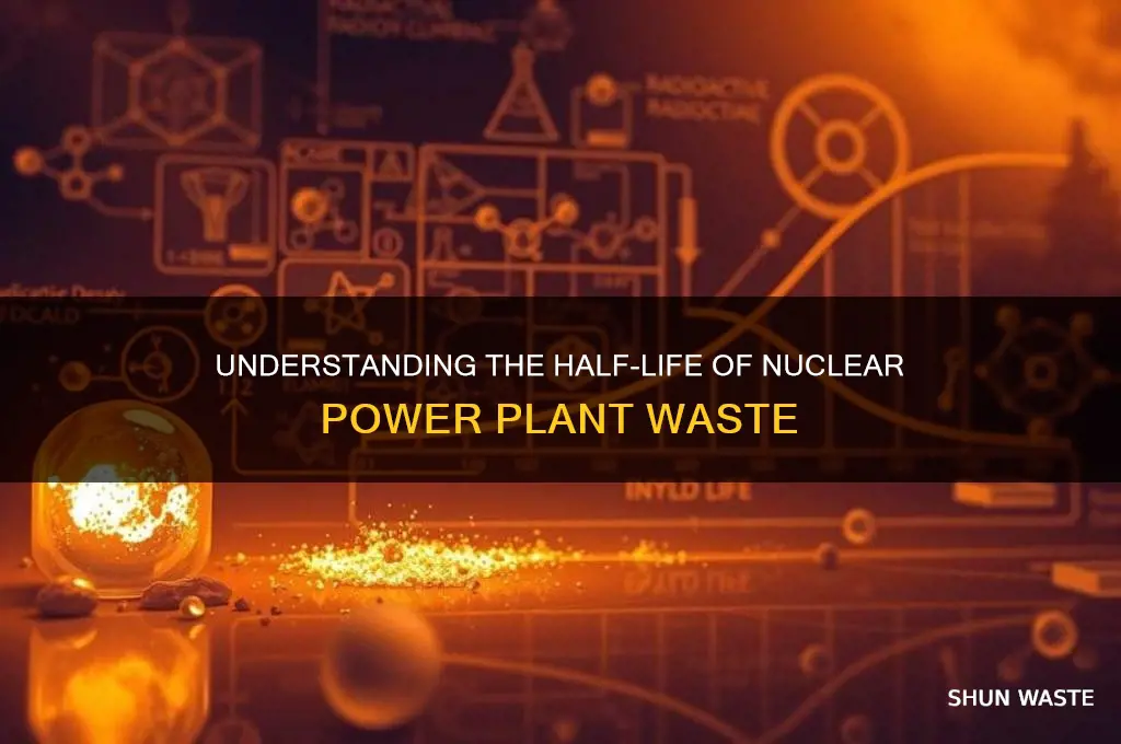 what is the half life of nuclear power plant waste