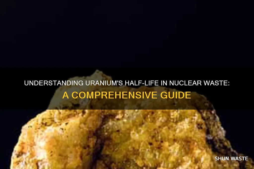 what is the half life of uranium from nuclear waste