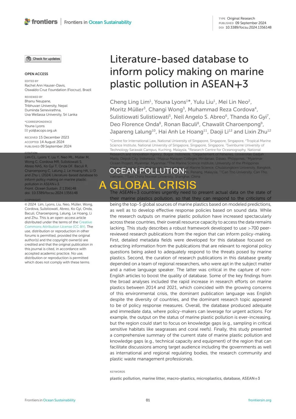 what is the issue of ocean pollution