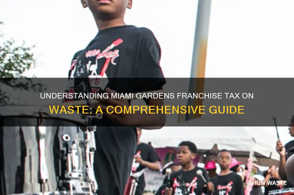 what is the miami gardens franchise tax on waste