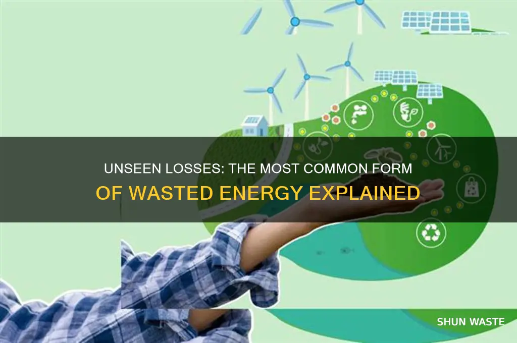 what is the most common form of wasted energy
