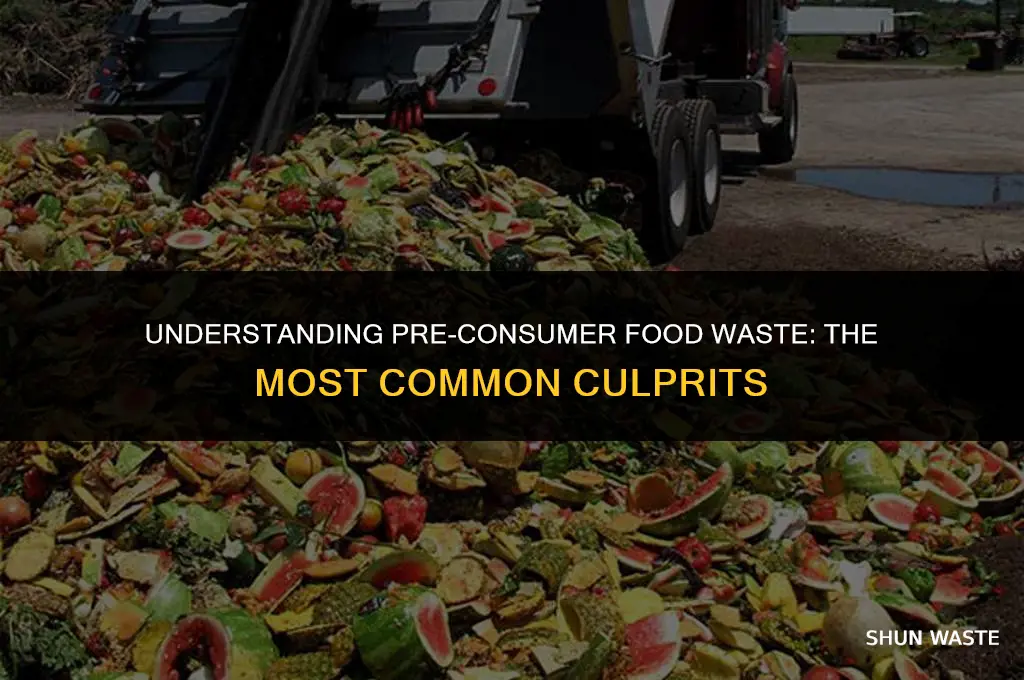 what is the most common pre consumer food waste