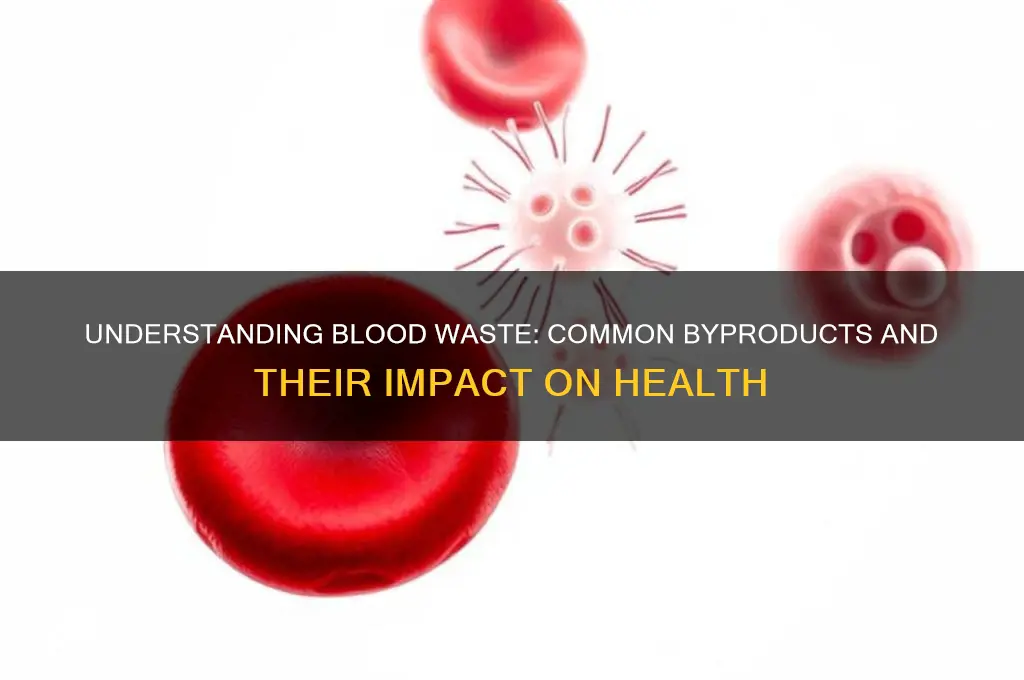 what is the most common waste products in blood
