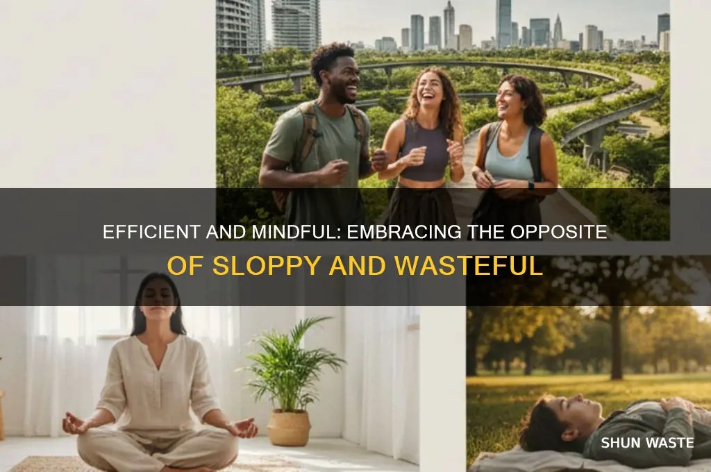 what is the opposite of sloppy and wasteful