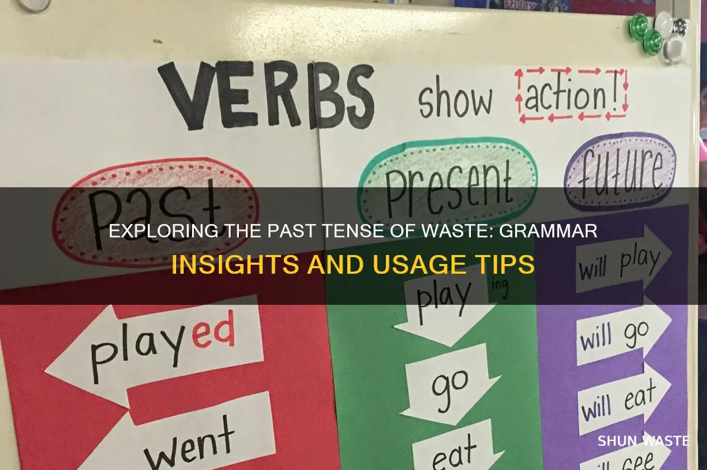 what is the past tense of waste