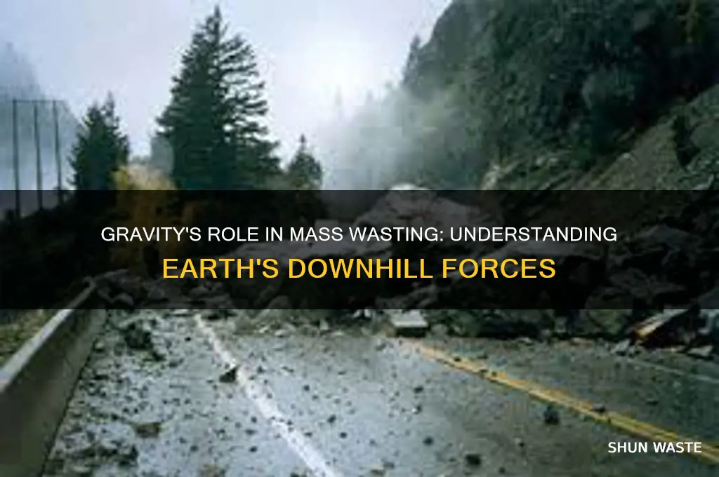 what is the relationship between gravity and mass wasting