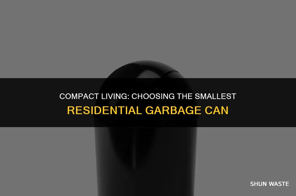 what is the smallest residential garbage can from waste management