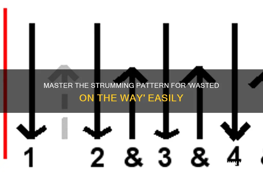what is the strumming pattern for wasted on the way