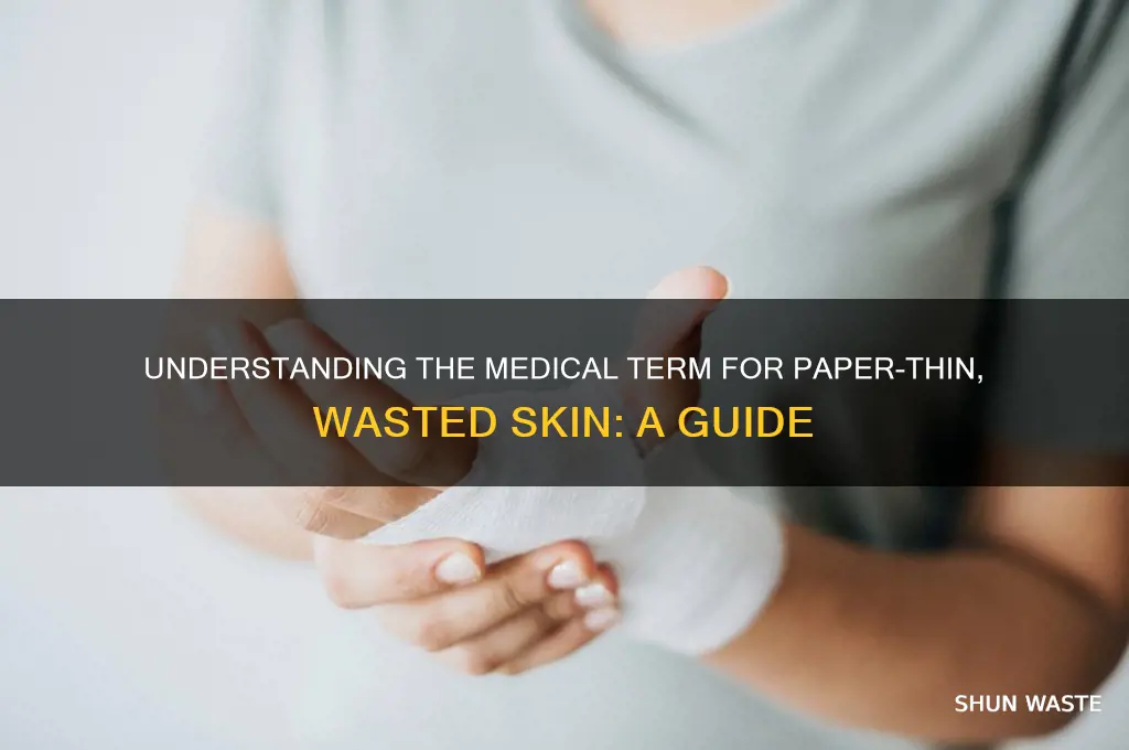 what is the term for paper thin wasted skin